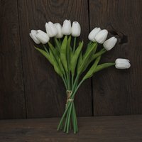 Retro 10-head tulip bunch dining table coffee table floral wedding PU artificial flower decoration flower