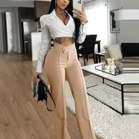 Women's clothing casual pants temperament commuting slightly flared trousers versatile fashionable wide leg pants for women
