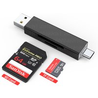 in 1 2 USB/Type-C Card R USB 2.0 SD/Micro SD TF OTG Smart Memory Card Adapter for Laptop Mini Size USB2.0 SD Card