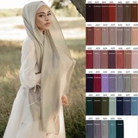 Muslim Headscarf Muslim Pearl Chiffon Veil Long Malay Veil Middle East African Shawl