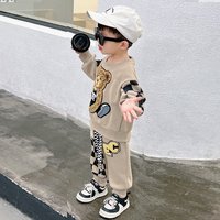 Boys' Little Bear Set 2023 Spring and Autumn New Korean Edition Children's Internet Celebrity Explosive Street Sweater