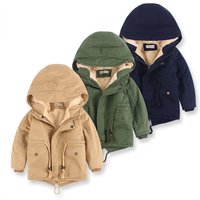 Coat Autumn Winter Wear To Overcome Plus Fleece Thickened Warm Cotton padded Trench Coat