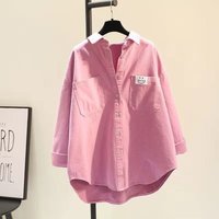 Clothing Double Pocket Large Shirt Spring Autumn Design Loose Shirt Versatile Cardigan Top