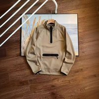 Men’s Clothing Men’s half zip sports casual stand up collar pullover sweatshirt 998