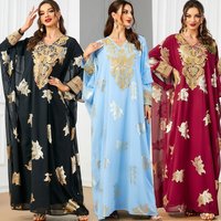 Clothing Muslim robe hot stamping Arab loose two piece dress