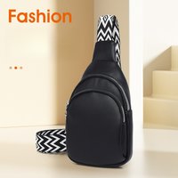 Male female same 2024 chest PU soft leather waist bag cycling sports crossbody small backpack