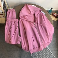 Clothing Spring Autumn Version ins Hooded Sweater Suit Trendy College Style Sports Fashion Zipper Two piece Suit