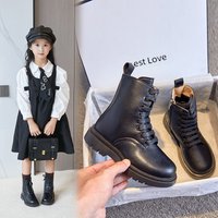 Boots 2023 Autumn Fleece lined Korean Style Shoes Performance High Barrel Martin Boots Cotton Boots