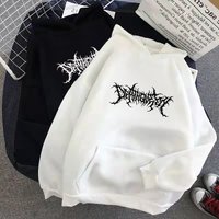 Clothing autumn winter loose letter hooded plus velvet big sweater