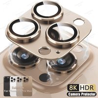 3D Camera Protection Cover Glass IPhone 15 14 11 13 12 16 Pro Max Plus Mini Lens Metal Ring