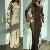 Women's Clothing white round neck long sleeves women's lace up alienated national style temperament lazy style waist dress