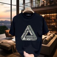 Chinese Style 2025 Summer Trend Short Sleeved T shirt Rugged Handsome Made Pure Cotton Versatile