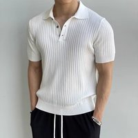 Clothing Knitted Short Sleeved Summer Trendy High End Casual Tops Fashionable Simple Lapel Sweater