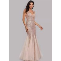 Women's sequined toast dress bride red temperament sexy fishtail slim banquet evening dress