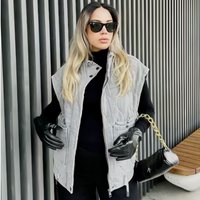 Clothing Quilted Sleeveless Puffer Vest Stand Collar – Streetwear Fashion Fall & Winter