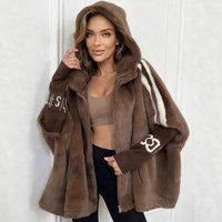 Clothing Casual Loose Hooded Patchwork Jacket Autumn Fashion Outerwear Style Formal & Casual