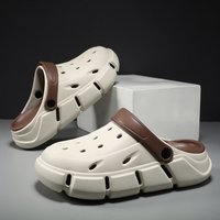 Unbeatable Quality 2024 Perforated Shoes, Trendy Men’s Summer Slippers, Couple’s Outdoor Thick Soled With A Sense Of Poop, Cool Slippers