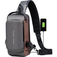 Chest Bag for Men Crossbody Bag Waterproof USB Shoulder Bag Anti-Theft Travel Messenger Chest Sling Pack Fashion Luxury Designer