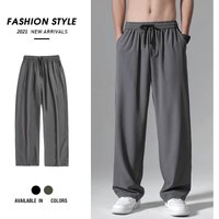 Men's Pants In Summer, Slim And Trendy, Versatile, Loose Fitting Casual Pants, Wide Leg Straight Leg, Hanging Feeling,