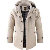 Men's Clothing foreign trade medium and long men's hooded jacket men's washed factory spring and autumn jacket men's clothing large size windbreaker