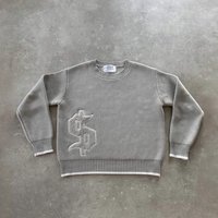 2026 Popular European American Retro Street Casual Loose Long sleeved Top Autumn Winter Warm Pullover Round Neck Knitted Sweater