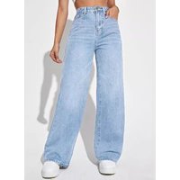 Clothing Jeans High Waist Slim Straight Denim Trousers