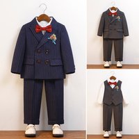 Baby’s clothing Children’s suit striped flower children’s suit boy’s birthday activity costume