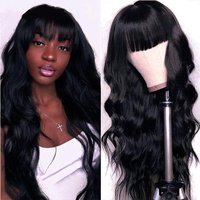 wig female Qi bangs long hair high temperature silk chemical fiber long curly wig headgear factory hair