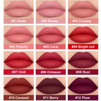 (3 Pieces) Makeup Private Label Lip Gloss 3 Pieces Lipstick Brown