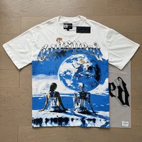 Fashion Godspeed Skull Rock Band Crew Neck Washed Short Sleeve T Shirt Couple Matching