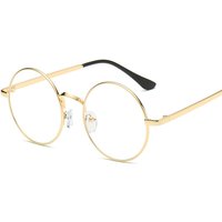 Anti-Blue Art Round Frame Flat Lenses Anti-Radiation Myopia Glasses Fashionable And Versatile