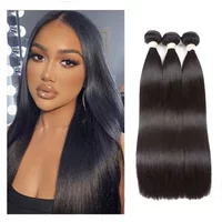 Peruvian Straight Human Hair Bundles Remy Raw Double Weft Weaving