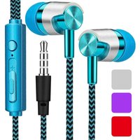 9D HIFI Heavy Bass Metal Wired Earphones Digital 3.5mm AUX With Mic In-Ear Earbuds Sport Music Headset For Samsung Xiaomi Huawei