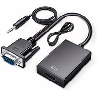 1080P Full HD VGA to HDMI-compatible Converter Adapter Cable with Audio Output VGA HD Adapter for PC laptop to HDTV Projector