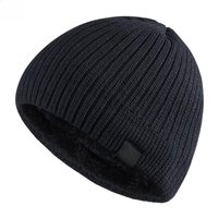 Unisex Hat men’s fleece-lined thick warm earmuffs closed toe knitted hat men’s new windproof cold-proof wool hat