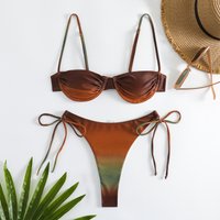 Clothing Bikini Underwire Swimsuit Three point Sexy Swimsuit Gradient