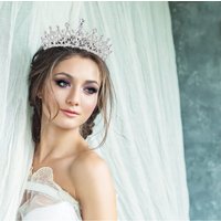 Crystal Diamond Bridal Wedding Evening Party Headdress Wedding Headband Hair Accessories Performance Head Crown Car Show Crown