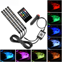 Car Interior Ambient Modification Bluetooth APP Colorful Flashing Footwell Atmosphere Decoration LED Music Rhythm Light