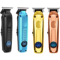 USB Rechargeable Hair Clipper Oil Head LCD Digital Display Carving Function