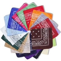 Paisley Print Square Scarf – Polyester Bandana Headscarf For Hip Hop, Outdoor & Cycling (Cashew Flower Design)