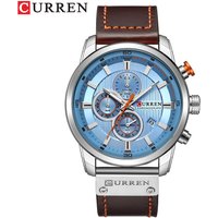 Men's Classic Waterproof Quartz Watch With Calendar, Stainless Steel Case & Genuine Leather Strap, Light Luxury Business Casual Wristwatch