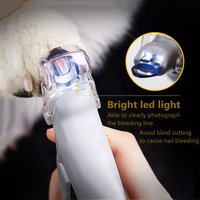 Professional Clipper Scissors Dog Cat Cutter Toe Claw Clippers Scissor LED Light Nail Trimmer Pet Supplies