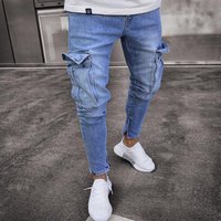 Casual fashion all match skinny jeans small foot trousers