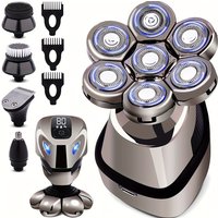5-in-1 Rechargeable Electric Head Shaver For Men - Wet/Dry Bald Head Grooming Kit