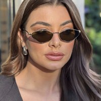 Sunglasses Fashion Diamond Metal Sunglasses Simple Beach Sunshade Sunglasses Internet Celebrity Same Style Sunglasses
