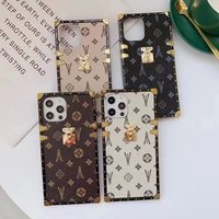 Suitable 14 mobile phone shell iPhone 12 square shell catwalk leather 13promax protective cover