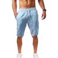 Drawstring Shorts, Men's Casual Elastic Waist Shorts For Summer