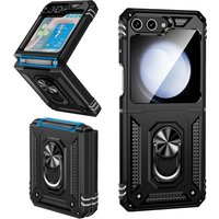 ONOLA phone case with hinge protection and 360 ° rotating ring magnetic bracket, suitable for Samsung Galaxy Z Flip 5 5G