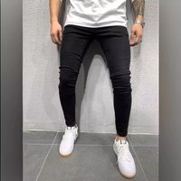 Men's Clothing High Quality Elastic Skinny Jeans Classic Four Colors Pants