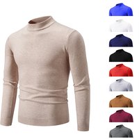  Slim Fit Semi Turtleneck Sweater – Minimalist Pullover Layering Lightweight & Wrinkle Free 